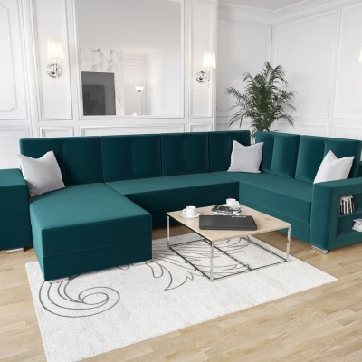 Geräumiges Sofa KAMONA – blau, rechts