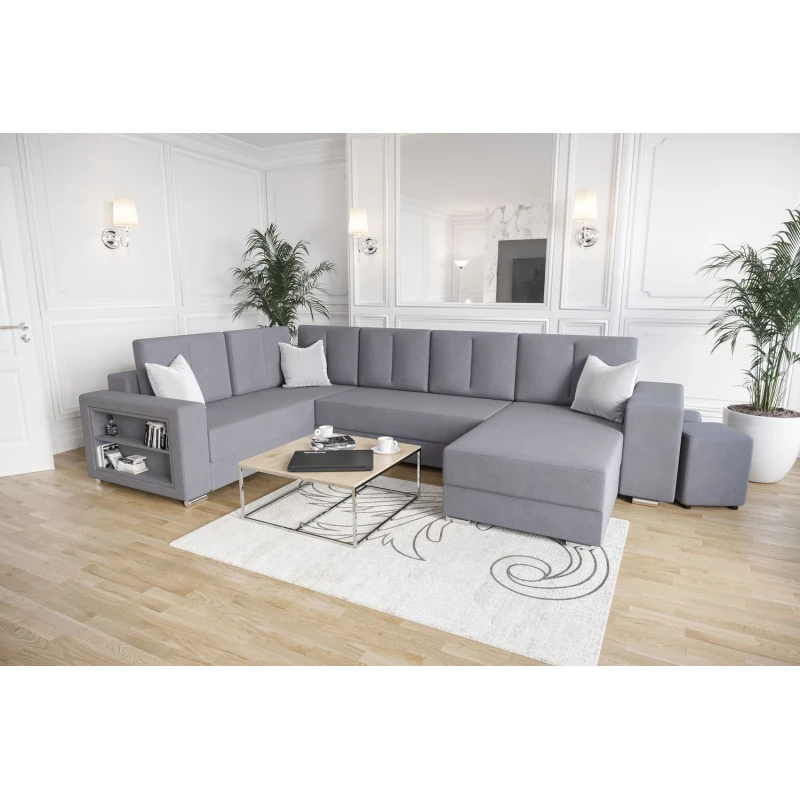 Geräumiges Sofa KAMONA – hellgrau