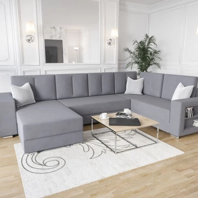 Geräumiges Sofa KAMONA – hellgrau, rechts