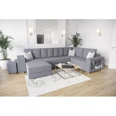 Geräumiges Sofa KAMONA – hellgrau, rechts