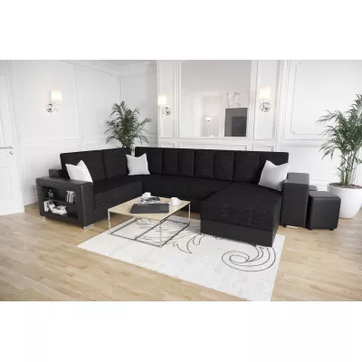 Geräumiges Sofa mit Öko-Leder KAMONA – schwarz