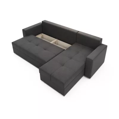 Ecksofa KABARO – Schwarzgrau