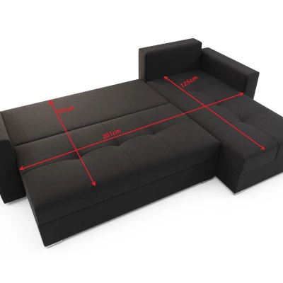 Ecksofa KABARO – Schwarzgrau