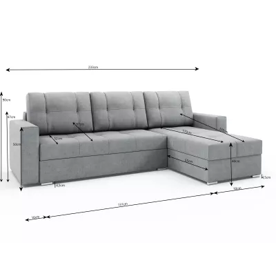 Ecksofa KABARO – Schwarzgrau