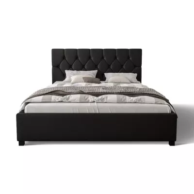 Ehebett mit Stauraum NARINE – 140x200, schwarz