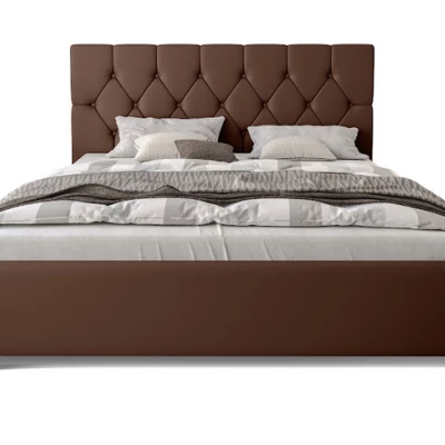 Polsterdoppelbett NARINE – 140x200, braun