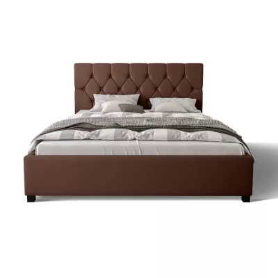 Polsterdoppelbett NARINE – 180x200, braun