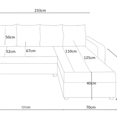 Praktische Couchgarnitur ANNIE 1 – grau