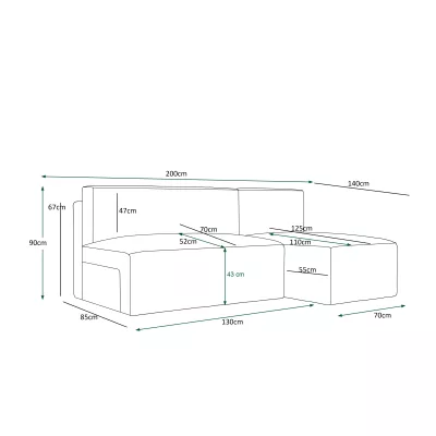 Bequeme Couch mit Stauraum RADANA – schwarz 1