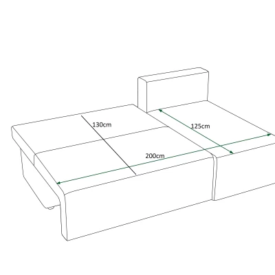 Bequeme Couch mit Stauraum RADANA – schwarz 1