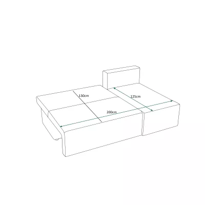 Bequeme Couch mit Stauraum RADANA – schwarz 1