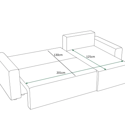 Bequeme Schlafcouch RADANA – dunkelblau