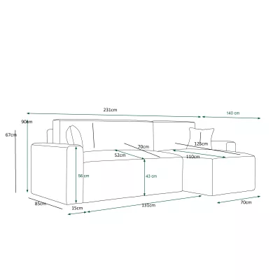 Bequeme Schlafcouch RADANA – schwarz 2