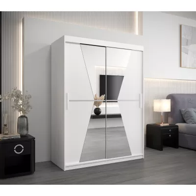 Kleiderschrank mit Spiegeln MILANA – Breite 150 cm, weiß