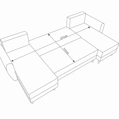 Couchgarnitur in U-Form PIVEK – Grün