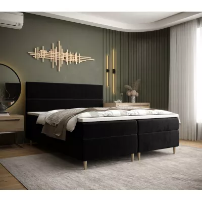 Boxspringbett ANGELES – 200x200, Schwarz