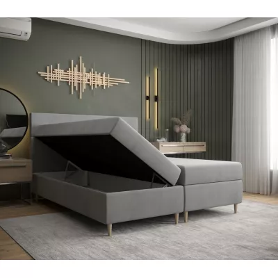 Boxspringbett ANGELES – 200x200, Schwarz