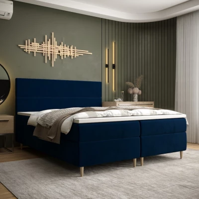 Boxspringbett ANGELES – 200x200, Blau