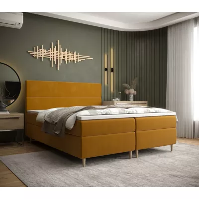 Boxspringbett ANGELES – 200x200, Senffarben