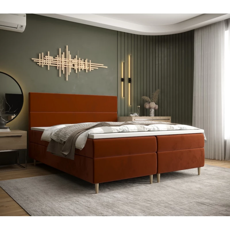 Boxspringbett ANGELES – 200x200, Orange