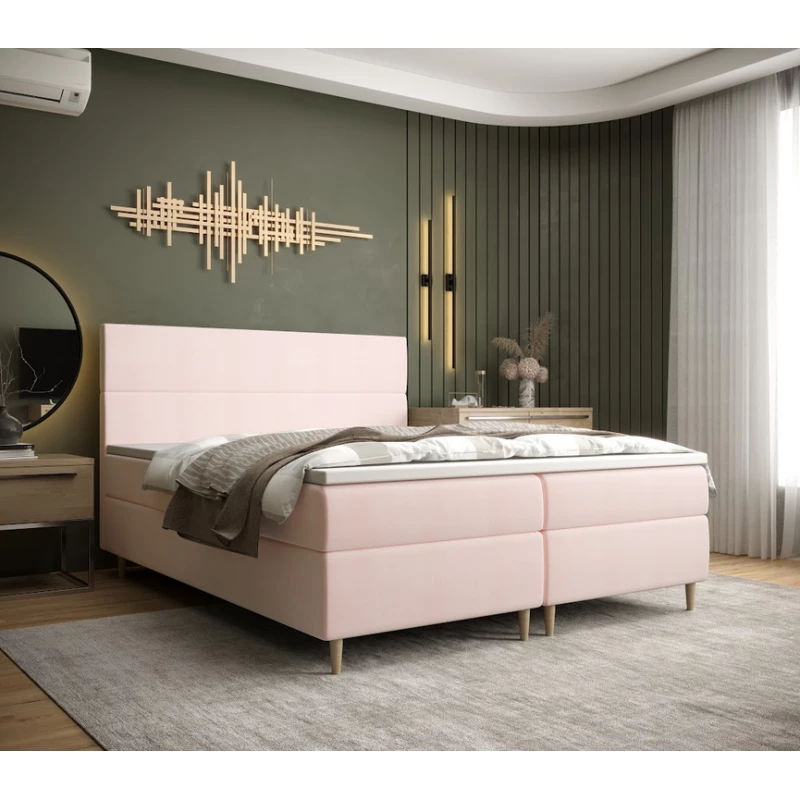 Boxspringbett ANGELES – 200x200, Rosa