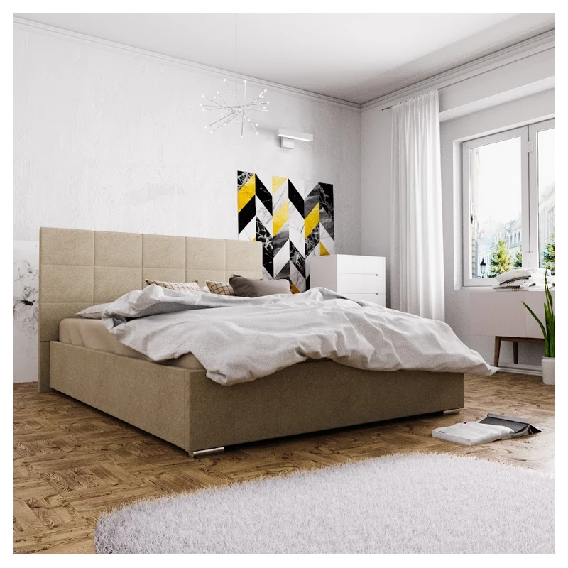 Ehebett mit Stauraum FLEK 4 – 180x200, beige