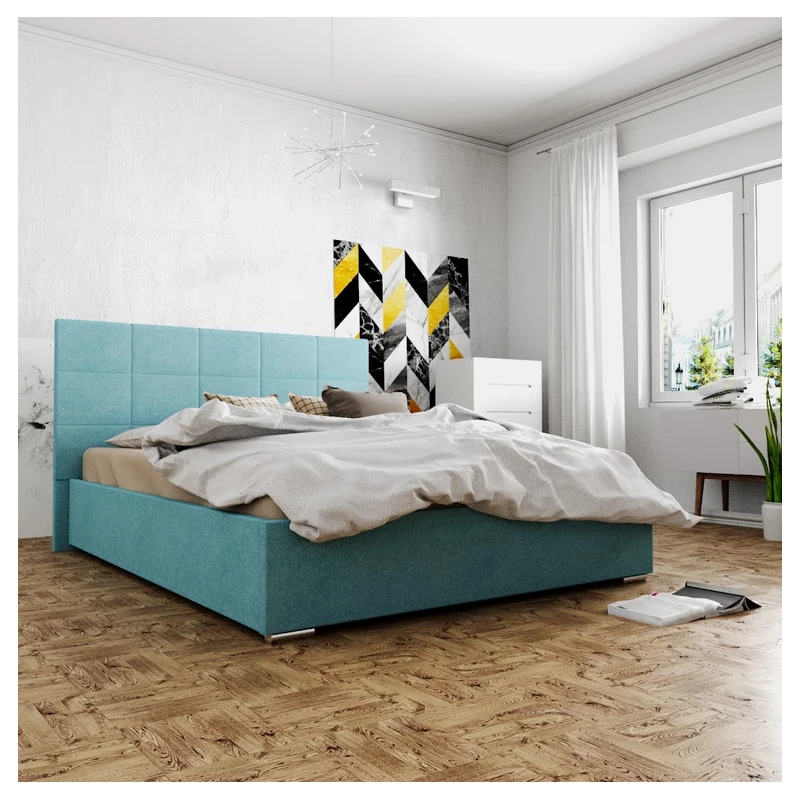 Ehebett mit Stauraum FLEK 4 – 180x200, blau