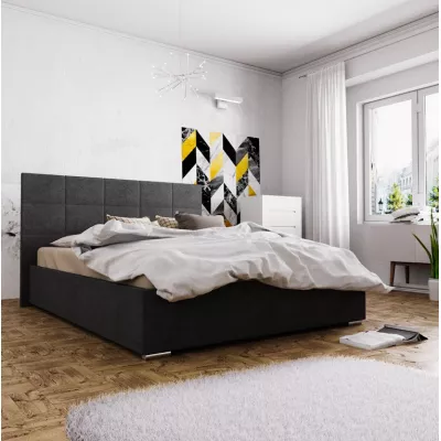 Ehebett mit Stauraum FLEK 4 – 140x200, schwarz