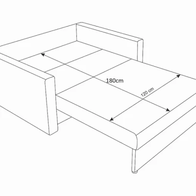 Schlafsofa mit schwarzen Würfeln ARIA – Beige/Braun