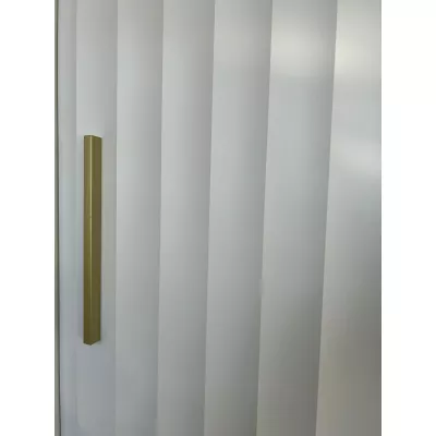 Kleiderschrank mit Spiegel RADKIN 2 – Breite 250 cm, weiß