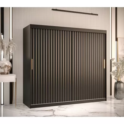 Kleiderschrank RADKIN 1 – Breite 200 cm, schwarz