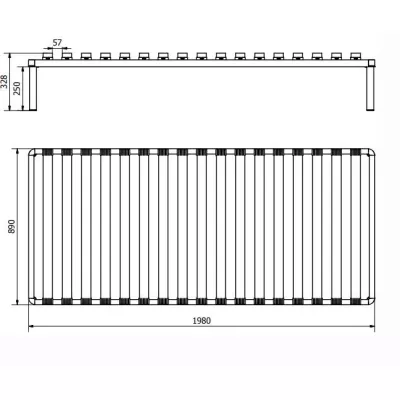 WAFIC Bettgestell mit Lattenrost – 90 x 200