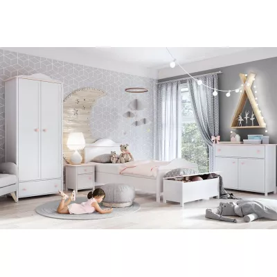 Truhe für Mädchenzimmer LALI – weiß/rosa