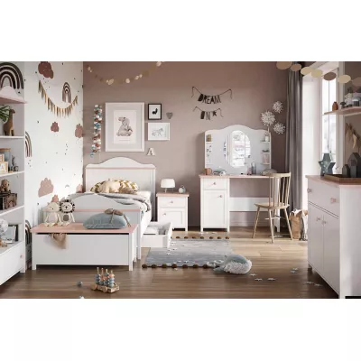 Truhe für Mädchenzimmer LALI – weiß/rosa