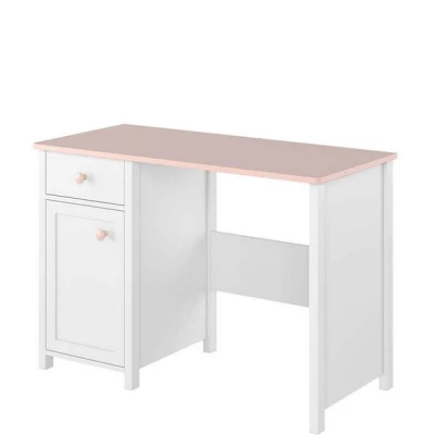 Schreibtisch für Mädchenzimmer LALI – Weiß/Rosa