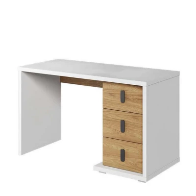 Schreibtisch PASTORA – Nussbaum Hickory / Weiß