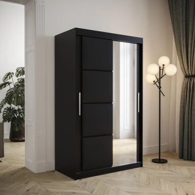 Kleiderschrank mit Schiebetüren 120 cm TALIA – schwarz