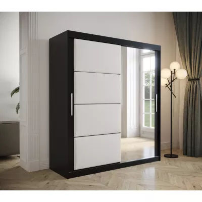 Kleiderschrank mit Schiebetüren 180 cm TALIA – schwarz / weiß