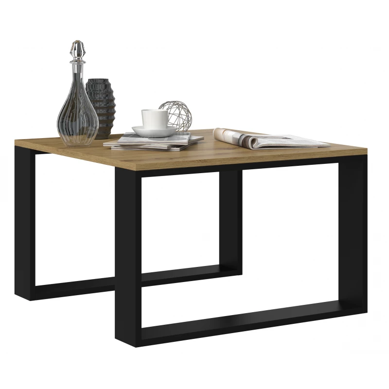 Couchtisch LAUREN MINI – Artisan-Eiche / Schwarz