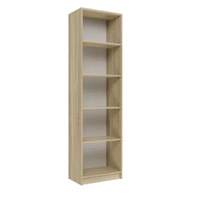 Schmales Bücherregal RAUNO – 50 cm, Eiche Sonoma