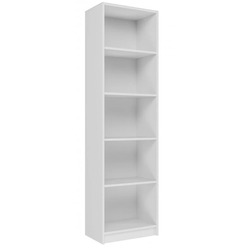 Schmales Bücherregal RAUNO – 50 cm, weiß