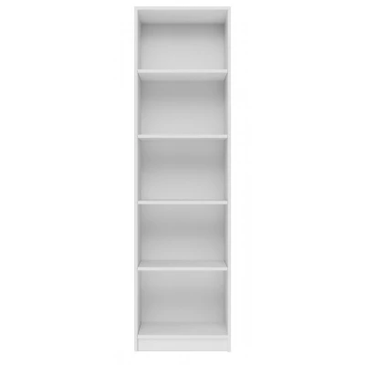 Schmales Bücherregal RAUNO – 50 cm, weiß