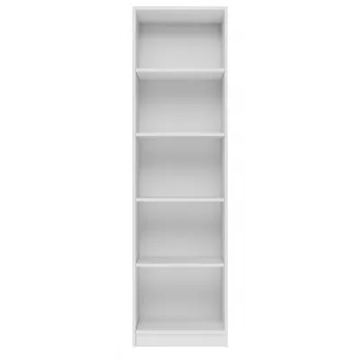 Schmales Bücherregal RAUNO – 50 cm, weiß