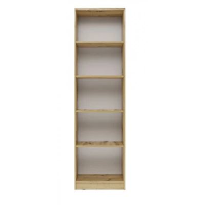 Schmales Bücherregal RAUNO – 50 cm, Eiche Artisan