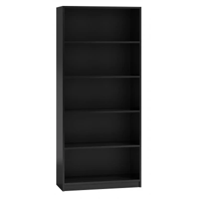 Schmales Bücherregal RAUNO – 80 cm, schwarz