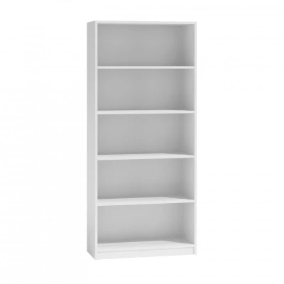 Schmales Bücherregal RAUNO – 80 cm, weiß