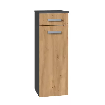 Niedriger Badezimmerschrank mit Schublade ATSO – Artisan-Eiche / Anthrazit