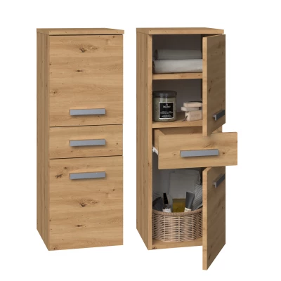 Niedriger Badezimmerschrank ATSO – Artisan-Eiche