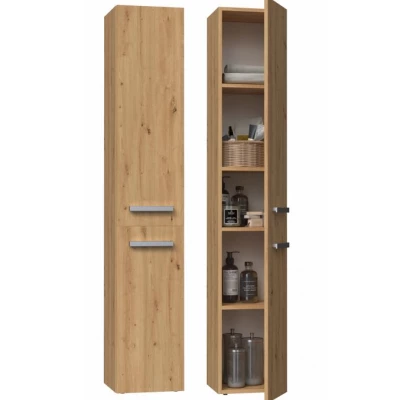 Hoher Badschrank ATSO – Eiche Artisan