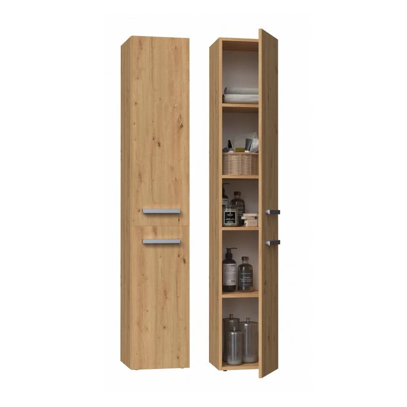 Hoher Badschrank ATSO – Eiche Artisan